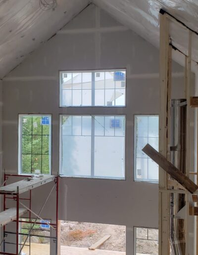 Drywall Installation Perfectly done on ceilings and walls. Drywall and taping in a new house.