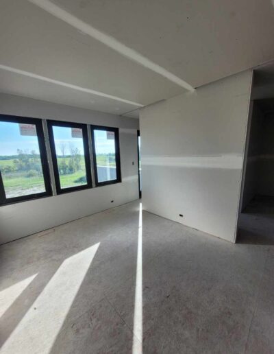 Recently done Drywall Installation Perfectly done. Drywall and taping in a new house.