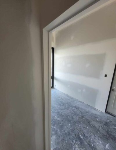 Perfectly done Drywall Installation In entrance. Drywall and taping in a new house.