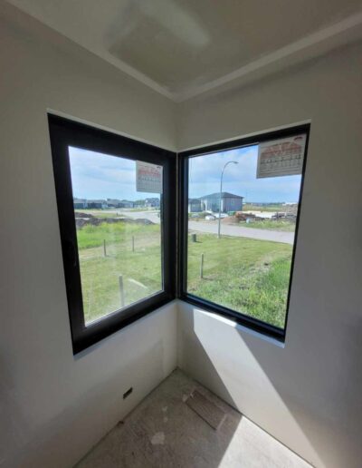 Perfectly done Drywall Installation Corner Wall. Drywall and taping in a new house.