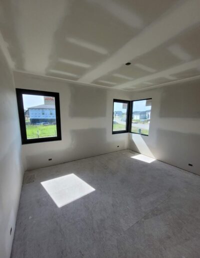 Perfectly done Drywall Installation. Drywall and taping in a new house.