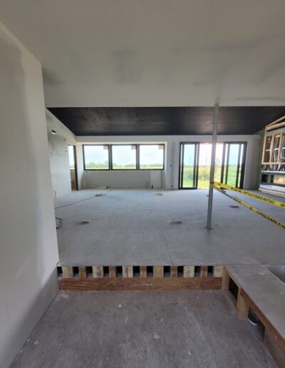 Perfectly done Drywall Installation. Drywall and taping in a new house.