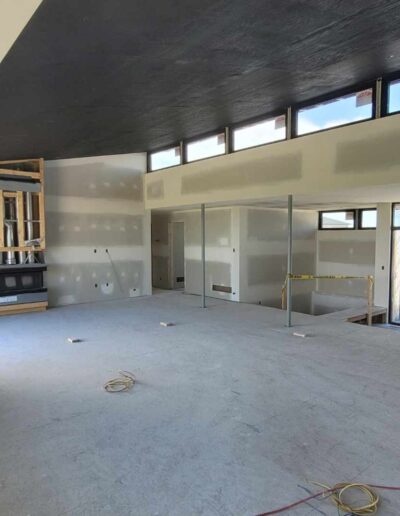 Perfectly done Drywall Installation. Drywall and taping in a new house.