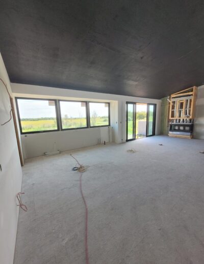 Perfectly done Drywall Installation. Drywall and taping in a new house.