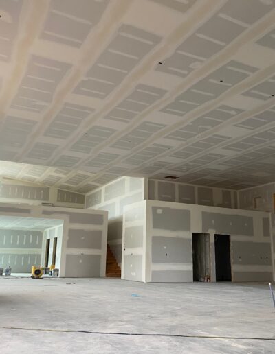 Drywall Installation Perfectly done on ceilings and walls. Drywall and taping in a new house.