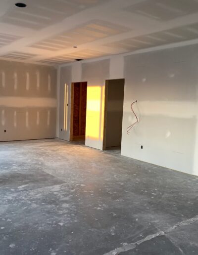 Drywall Installation Perfectly done on ceilings and walls. Drywall and taping in a new house.