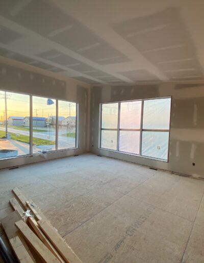 Drywall Installation Perfectly done on ceilings and walls. Drywall and taping in a new house.