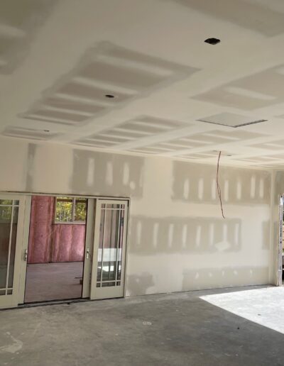 Perfectly done Drywall Installation. Drywall and taping in a new house.