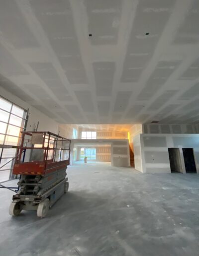 Drywall Installation Perfectly done on ceilings and walls. Drywall and taping in a new house.