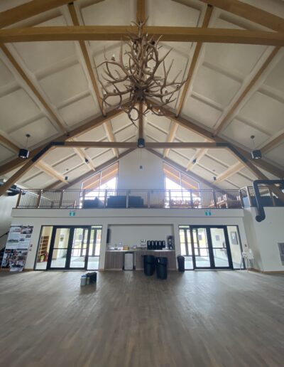 Sound Dampening Panels in a large vaulted room. A clean and practical product installed perfectly!